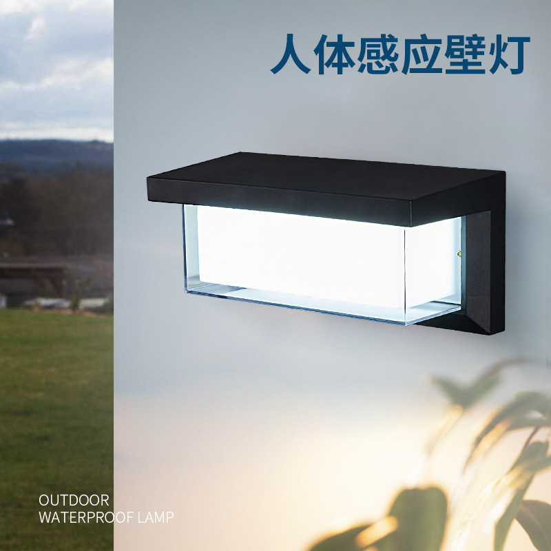 Outdoor Waterproof Wall Lamp Villa Courtyard Exterior Wall Balcony Door Post Door Head Solar Wall Lamp Foreign Trade Cross-Border