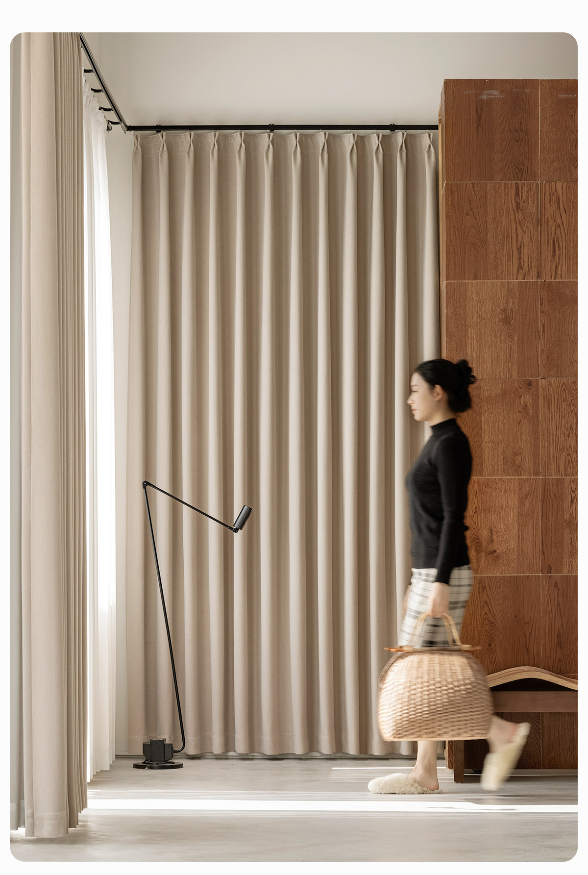 Double-sided Chenille curtains, fully light-blocking bedroom, high-end, modern and simple cream style, Shaoxing Keqiao curtains pic 36