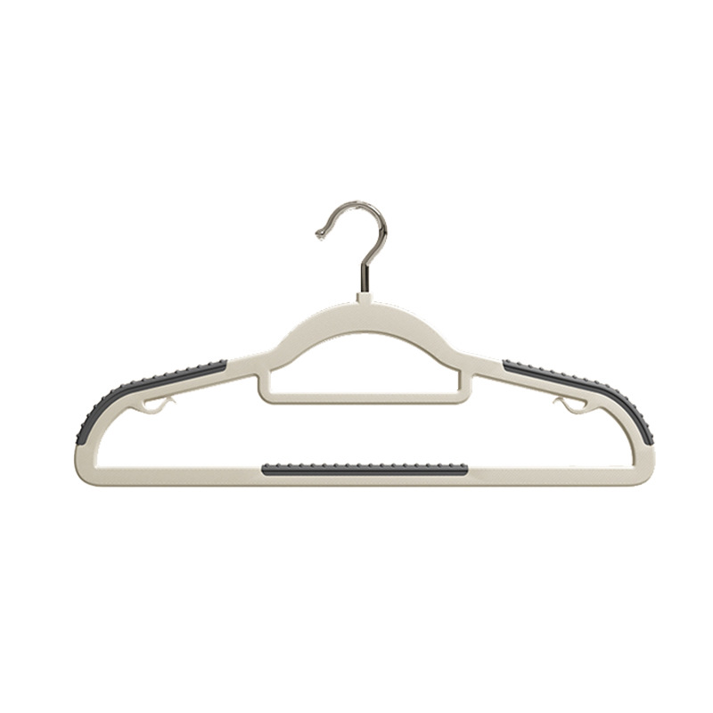 Wholesale plastic clothes hangers, household anti-slip, traceless, shoulder corner, dry and wet dual-purpose clothes hanging racks Item Picture