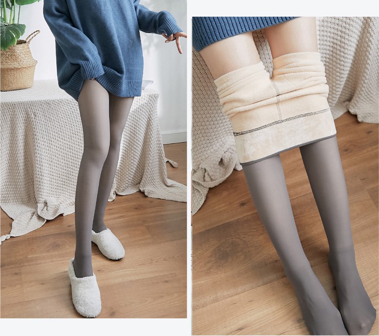 Air Sister Grey And Fleece Thick Leggings 20 Spring And Autumn Thin True Skin One Piece Of Pants Step On The Foot Fake Meat Female Pantyhose Specification drawing