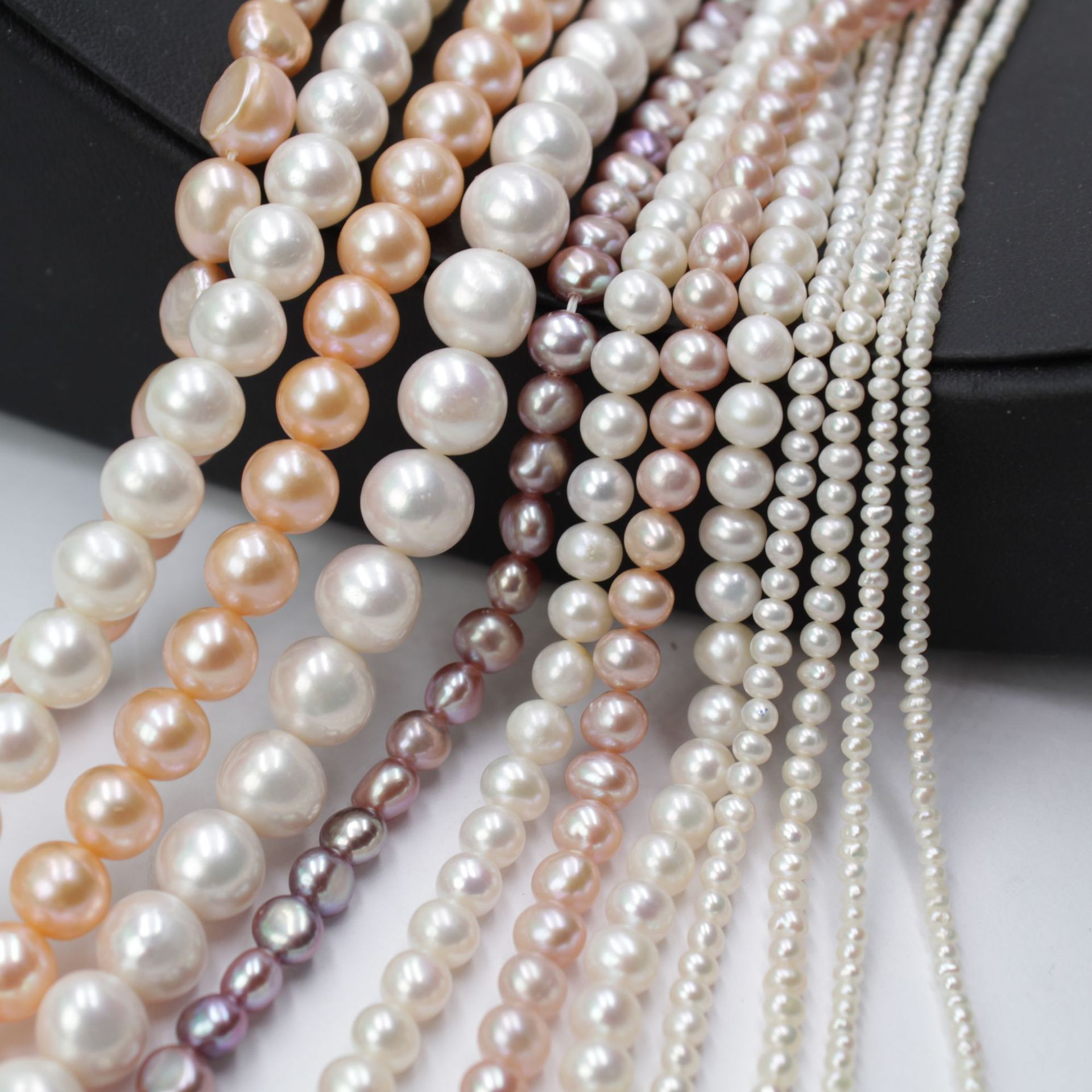 天然淡水珍珠散珠鸡蛋型真珍珠饰品配件手工串珠项链材料珍珠批发图