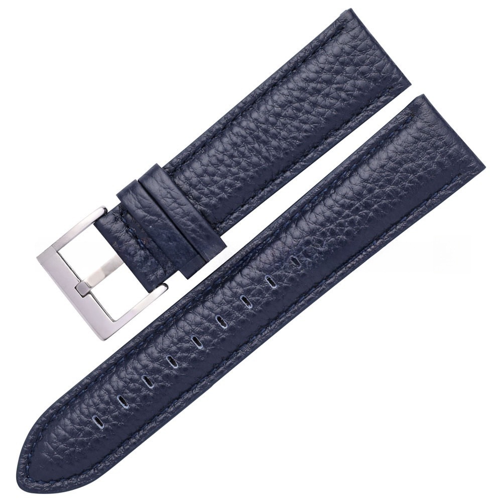 In-stock wholesale of genuine leather 6-color, lychee textured, high-core, soft and wear-resistant cowhide straps, 20mm and 22mm pin clasp Application Scenario