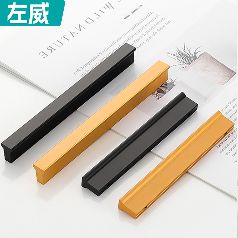 Wholesale modern and simple shoe cabinets, black and gold drawer door handles, T-shaped wardrobe and cabinet door handles from the manufacturer details Picture