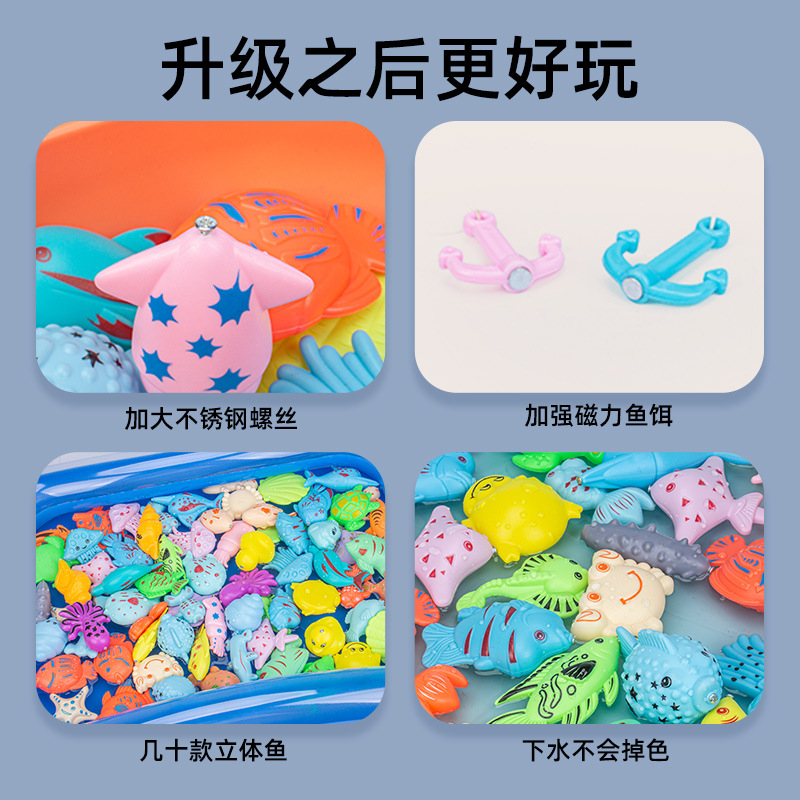 Children's magnetic fishing toy sets, baby educational fishing rods, fish catching pools, fish pool water play toys manufacturer wholesale Application Scenario