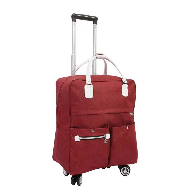 大容量拉杆包旅行包手提短途行李袋女轻便折叠登机软箱简约双肩包详情图5