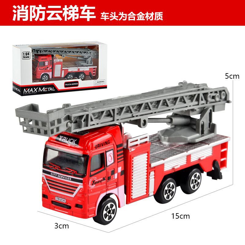 Wholesale of alloy car model boys' toys, simulated fire engineering vehicles, urban excavator models and inertial vehicles Application Scenario