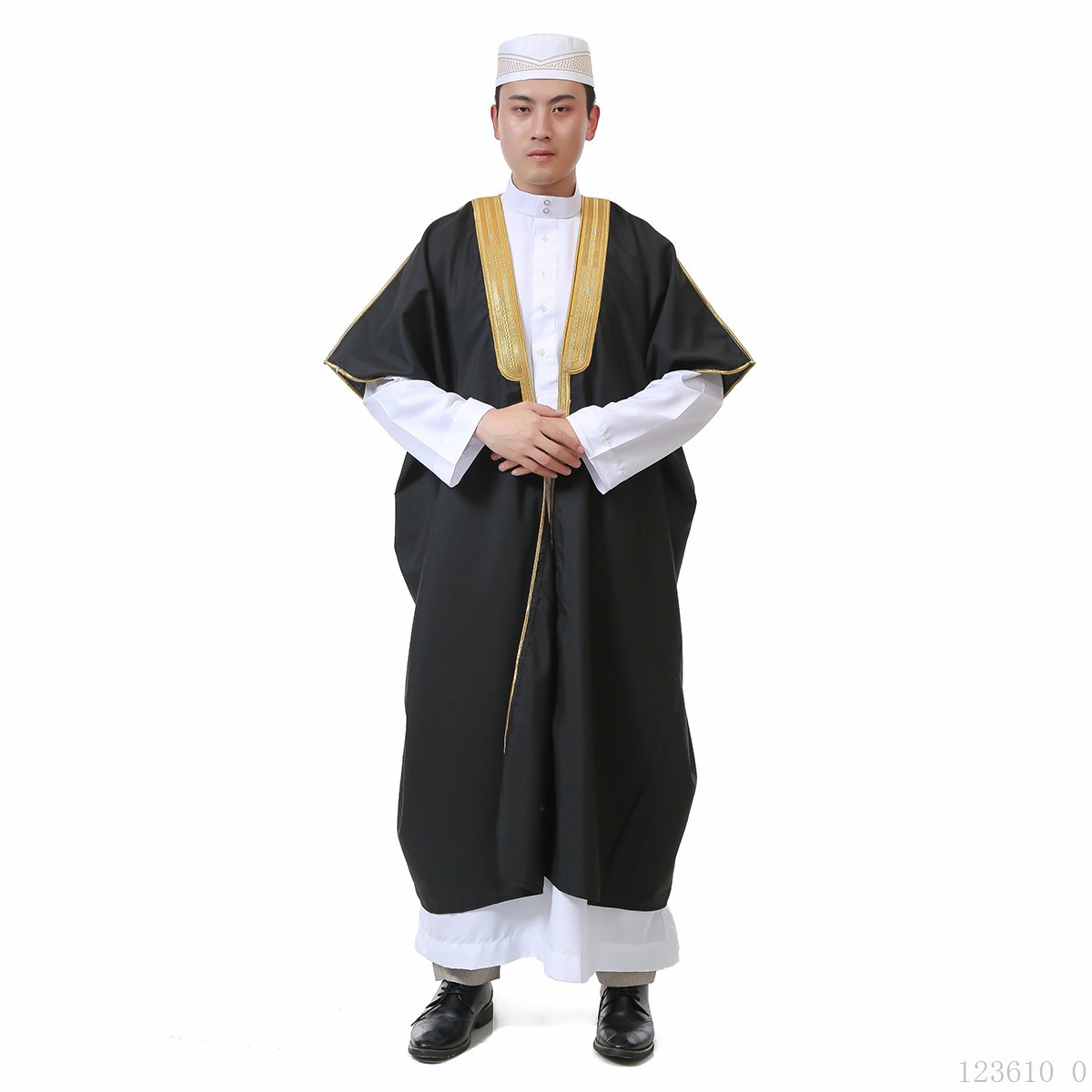 Cotton and linen embroidery Muslim baccalee speech dress Arab cloak manufacturers cross-border supply wholesale/hair details Picture