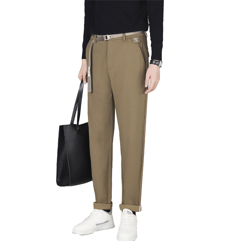 High-end casual dress pants for men, business casual formal wear, new autumn and winter men's casual pants, fashionable men's long pants