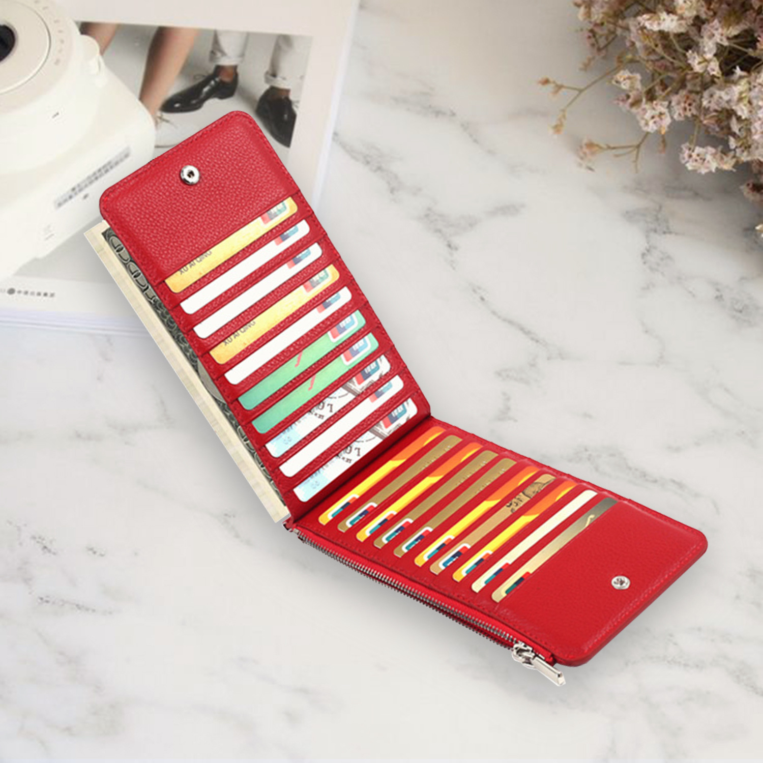 女士钱包/钱包绣花/钱包/手机包/卡包产品图