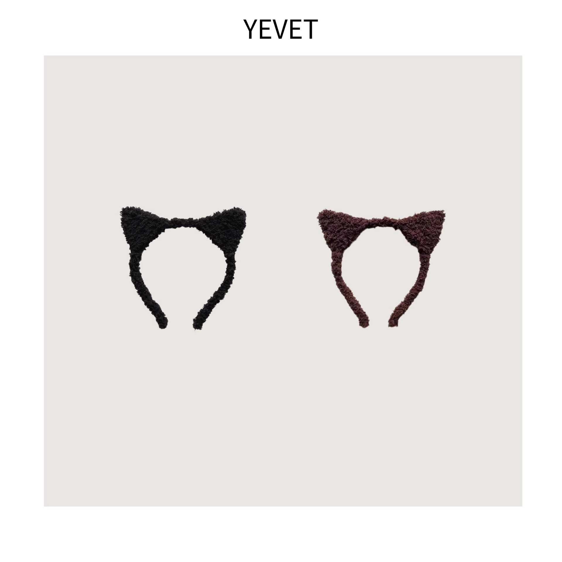 可爱猫咪发箍女款毛绒甜美猫耳朵发饰洗脸敷面膜头箍化妆发卡头饰详情1