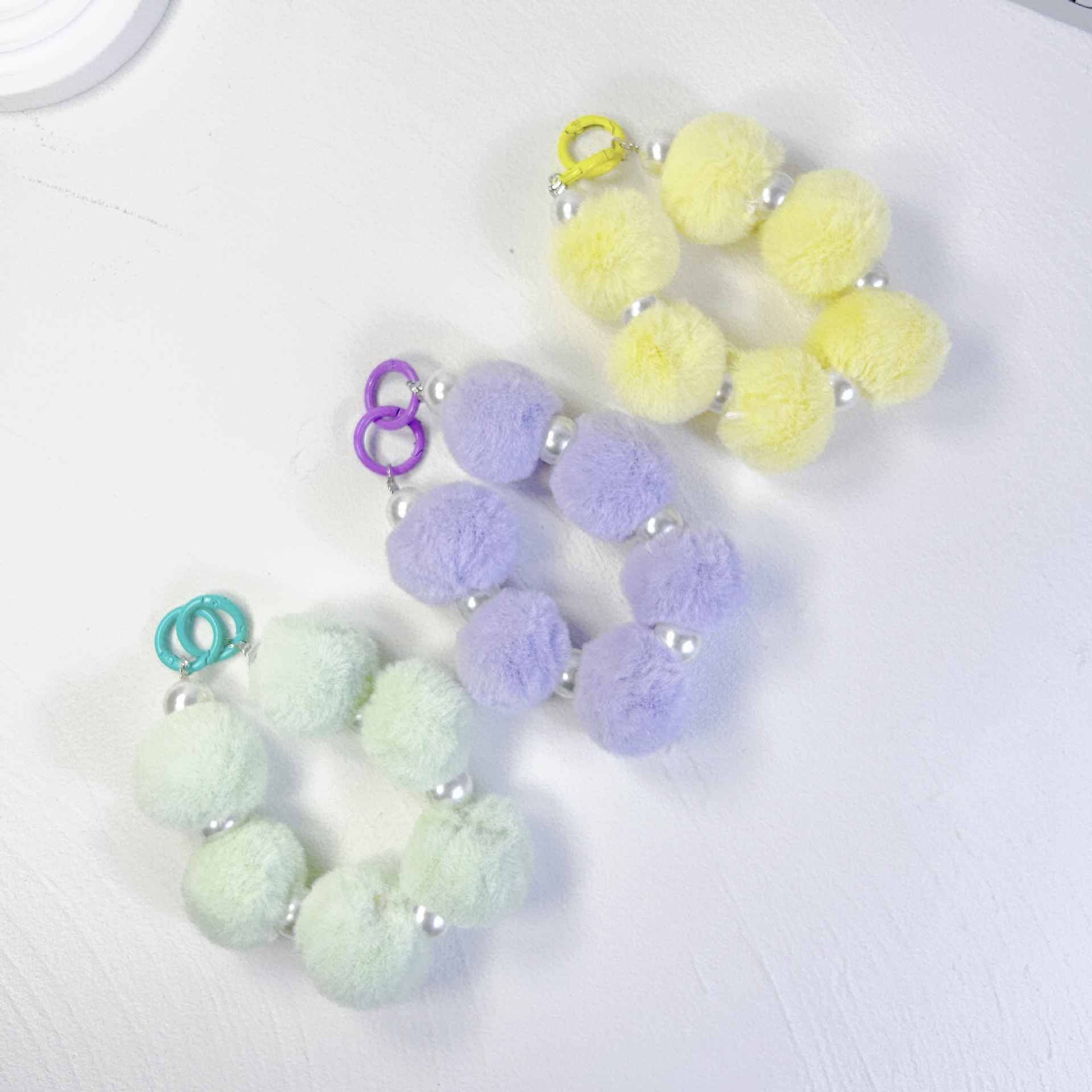 23 New Plush Color Hairball Pendant Chain Mobile Phone Pendant Chain Creative Bag Key Chain Shake Tone Blind Box Key Chain