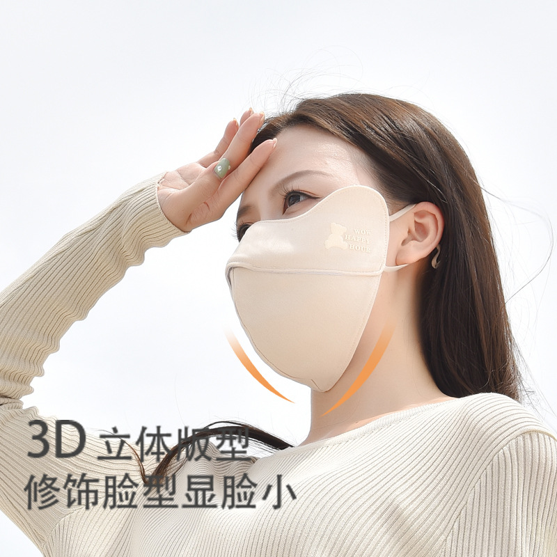 3D立体修容V脸升温蓄热保暖防寒防尘透气护眼角男女口罩骑行加厚详情图4