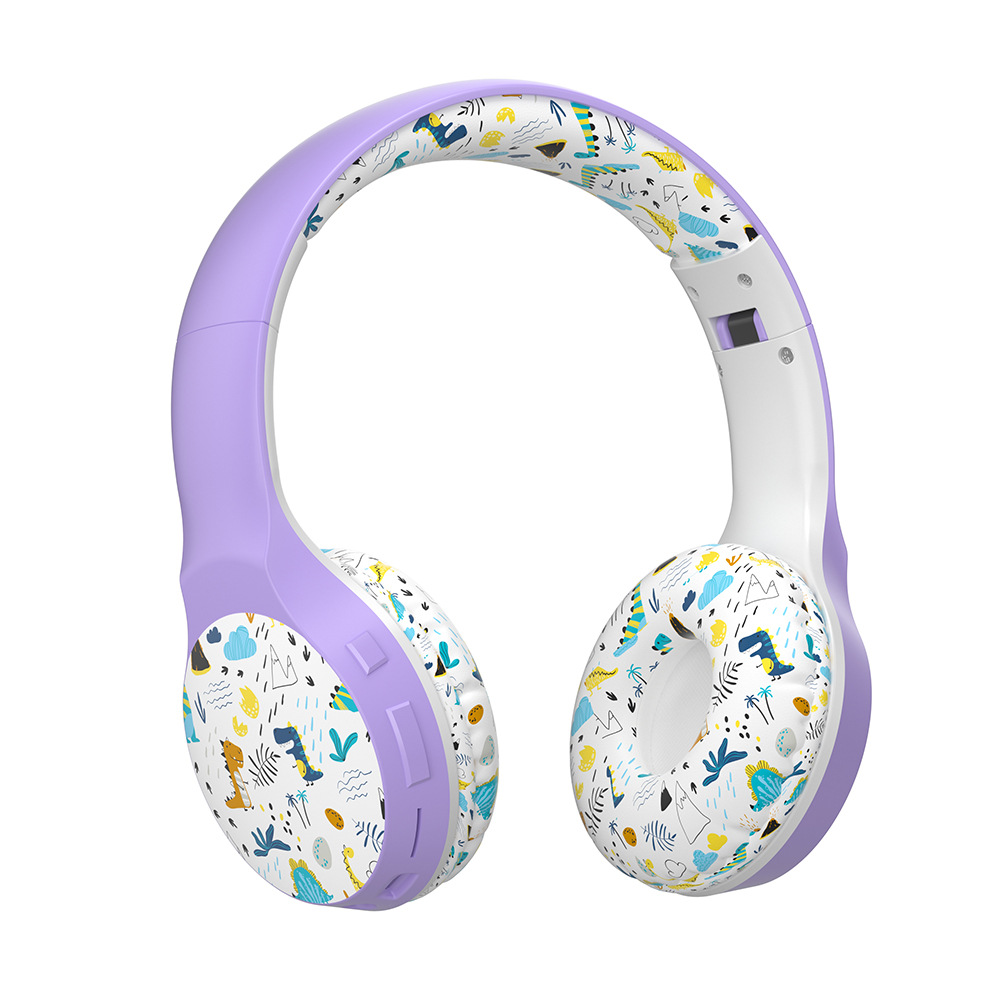 Nuevo VJ070 macaron headphones adorable cartoon multipattern bluetooth headset plegable pintura creativo headphones details Picture