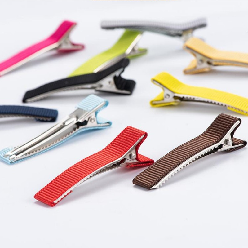 Children's Hairpin Diy Double Fork Clip Thread With Half Pack Cloth Duckbill Clip Broken Hairpin Hair Accessories Wholesale details Picture