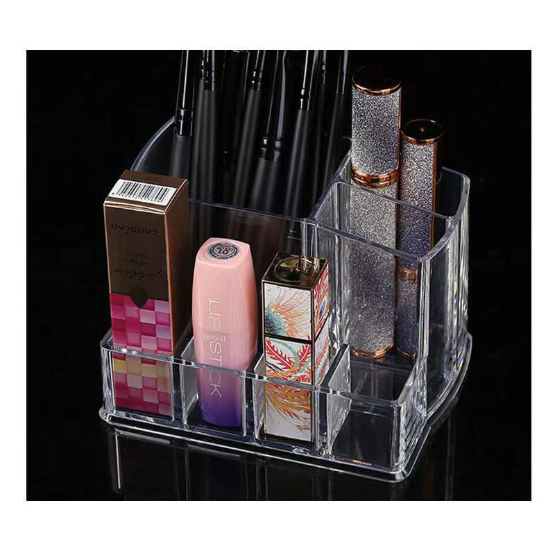 Transparent cosmetics lip gloss holder, makeup eyeliner pen, eyebrow pencil, lipstick holder, dressing table, organizing and storage rack, storage box Specification image