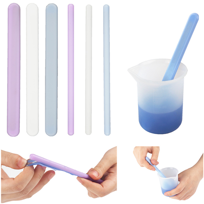 diy resin crystal epoxy resin mirror surface stirring rod, mixing resin epoxy resin tool material, round stirring rod full figure