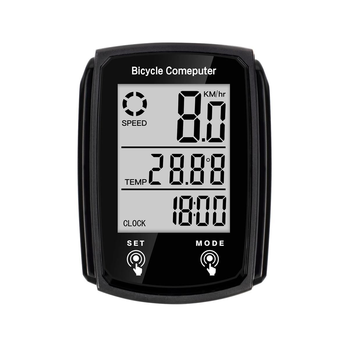 CNC bicycle luminous odometer wired English version backlit odometer road mountain bike touch screen tachometer Specification image