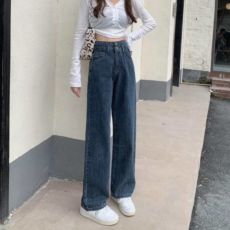 Clearance sale of women's jeans, miscellaneous wide-leg pants at low prices. 2022 new style women's denim factory inventory wholesale Application Scenario
