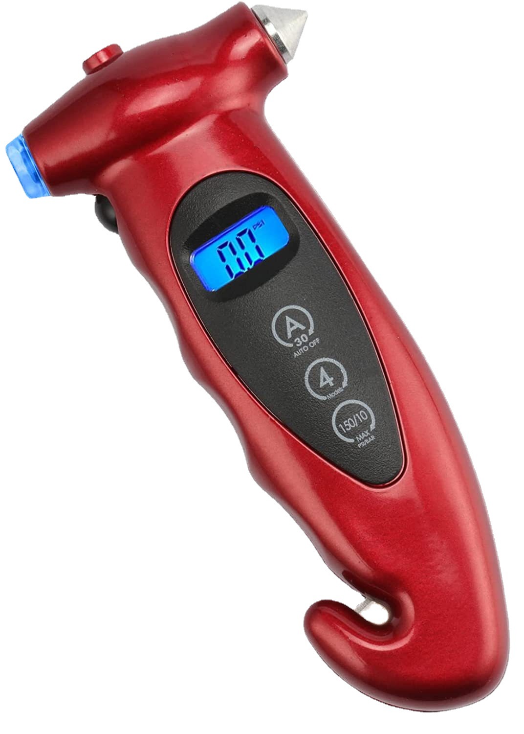 Safety hammer tire pressure count display tire pressure gauge Multifunctional LCD digital display digital tire pressure gauge Automotive 5 in 1 tire pressure gauge Item Picture