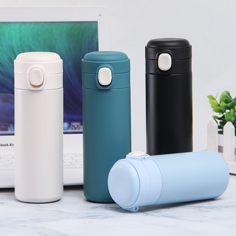 Thickened 304 Stainless Steel Pea Cup Outdoor Portable Pocket Cup Student Female Bouncing Cup Double-Layer Water Cup Thermos Cup Specification drawing
