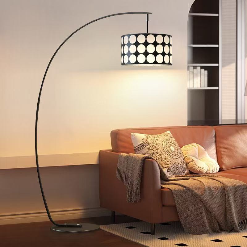 A Chinese-style fishing floor lamp, a high-end living room floor lamp, a creative decorative table lamp beside the sofa, a fishing lamp details Picture