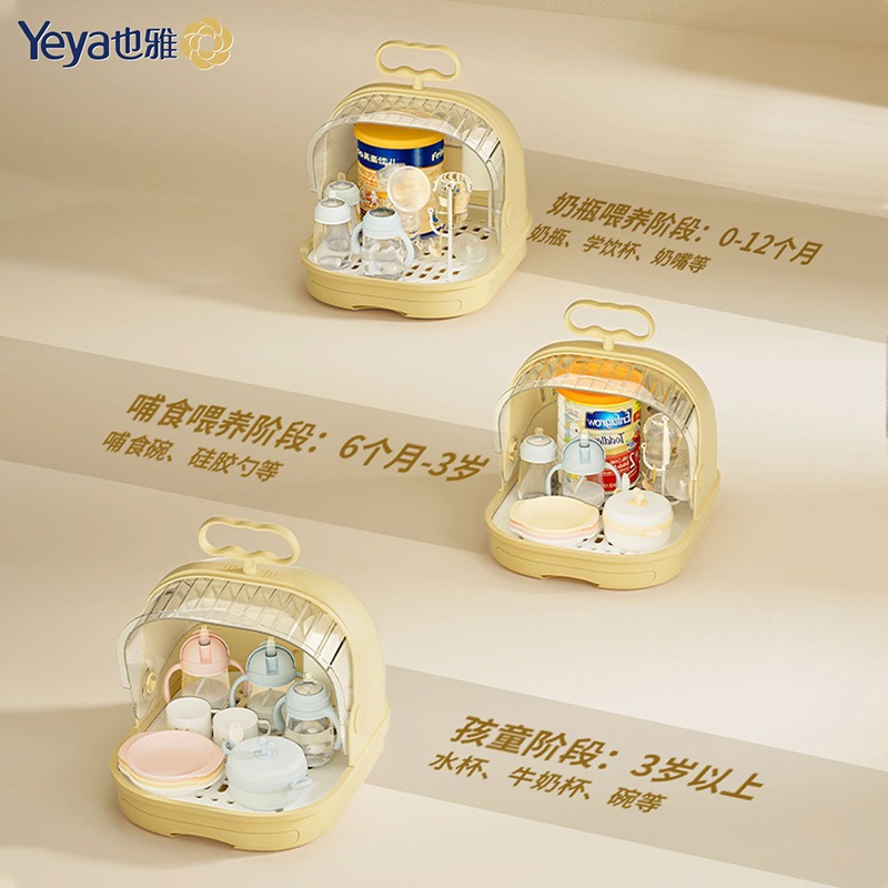 碗盘收纳盒/双层大号厨房沥水架/碗架/跨境PP扁盒/84消毒液细节图