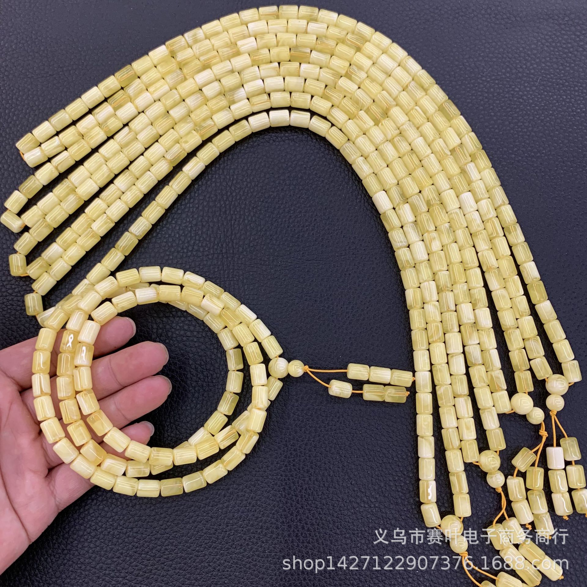 二代蜜蜡琥珀白花蜜108颗桶珠手链血珀龙涎香佛珠血丝珀手串直播