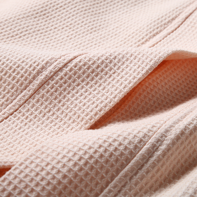 Waffge pure cotton hotel bathrobes for men and women, long bathrobes for men wholesale, spring, summer, autumn and winter, water-absorbing and quick-drying for couples Specification image