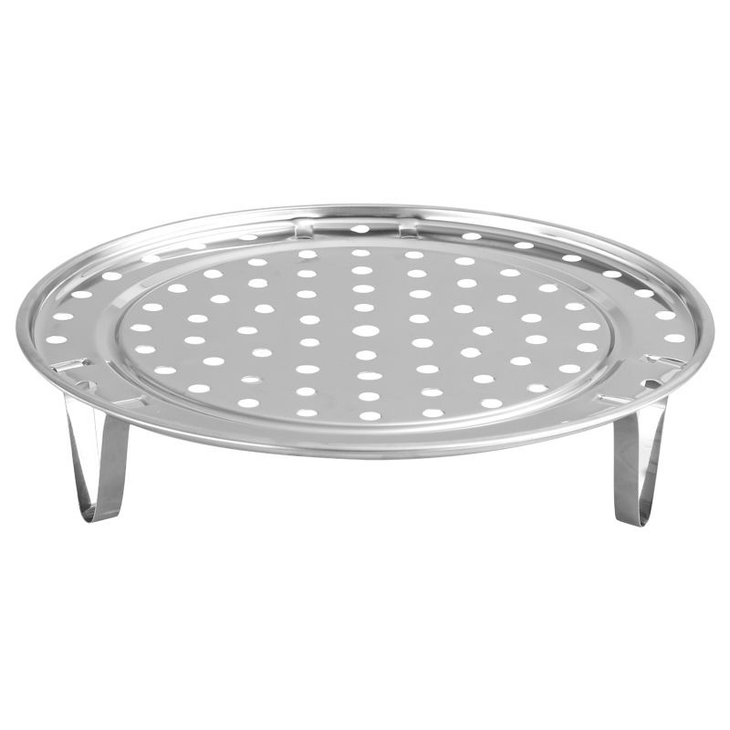 Stainless steel steamer tray Steamer rack pot grate Household steam grid kitchen steamed bread steamed bun with tripod Item Picture