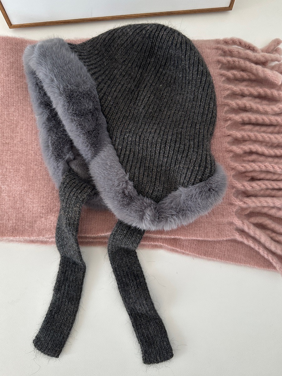 Marca [sendona] sombrero de punto para todas las edades modelos aplicables invierno necesario versión coreana sombrero de otoño e invierno para mujeres conejo de invierno de felpa de punto gorra de ciclismo de invierno para padres más peluche a prueba de viento y calor Application Scenario