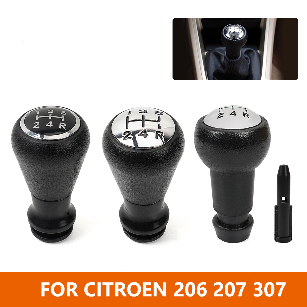 Car Shift Head For The Logo 206 207 307 Citroen 5-Speed Shift Handle Wave Stick Head Shift Head Gear Put The Head Cover On Sale