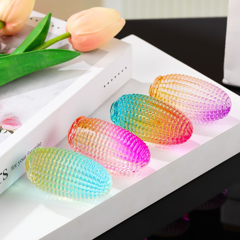 Glazed cultural and artistic items, corn and corn home handle decoration, housewarming, business opening, company gift, yellow crystal corn decoration Specification image