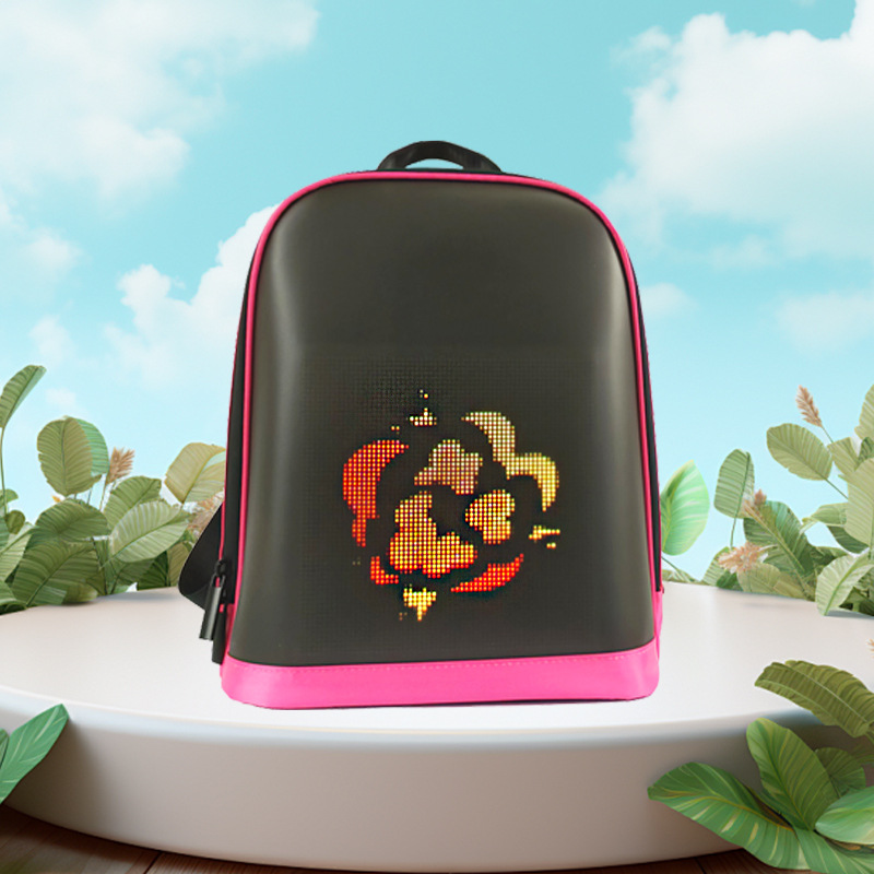 跨境LED背包女生学生小孩双肩书包发光像素显示屏运动休闲广告