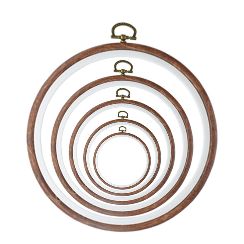 十字绣刺ABS塑料仿木绣绷 手工DYI绣花固定内圈 可调节绣布刺绣绷