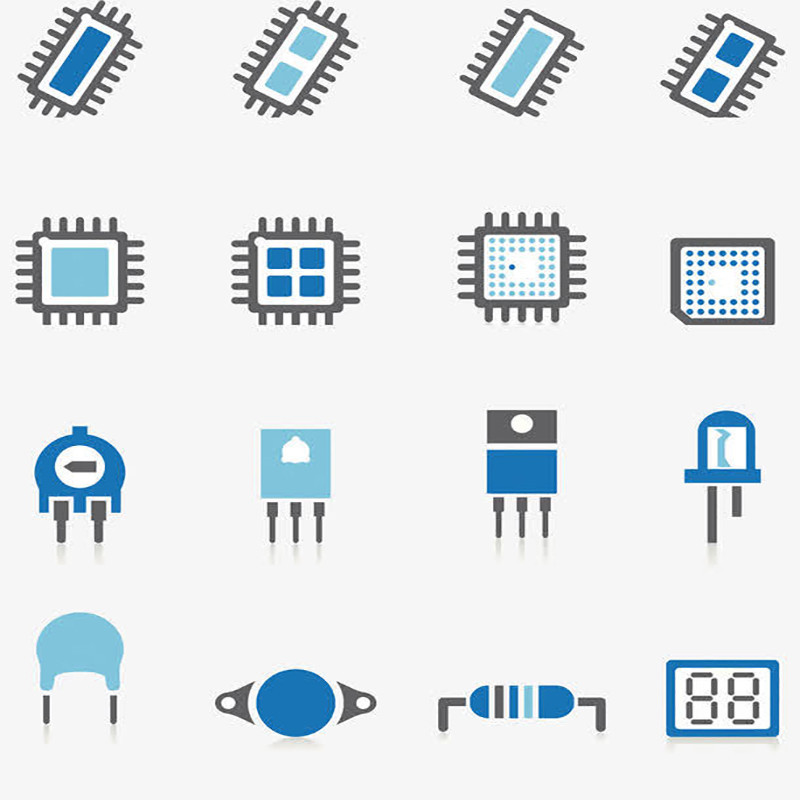 电子元器件一/IC集成电路白底实物图