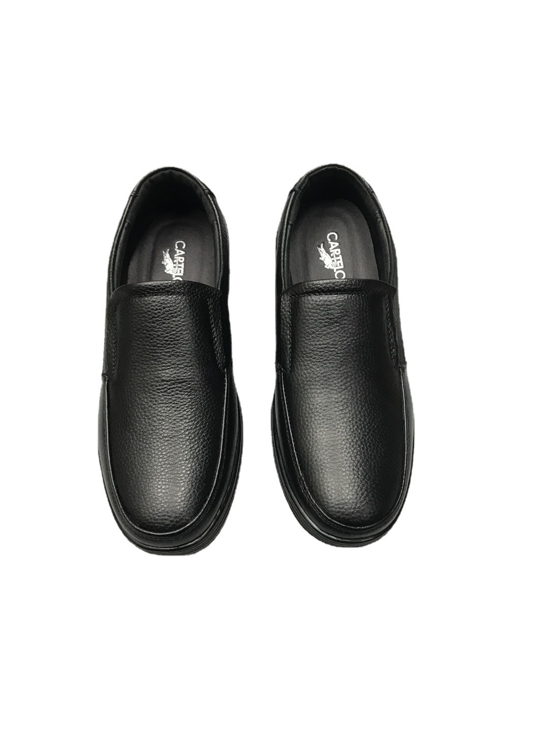 The new genuine leather thick-soled high-end casual leather shoes for men's single shoes are breathable, soft-soled, simple and comfortable to wear with one foot, and versatile Item Picture