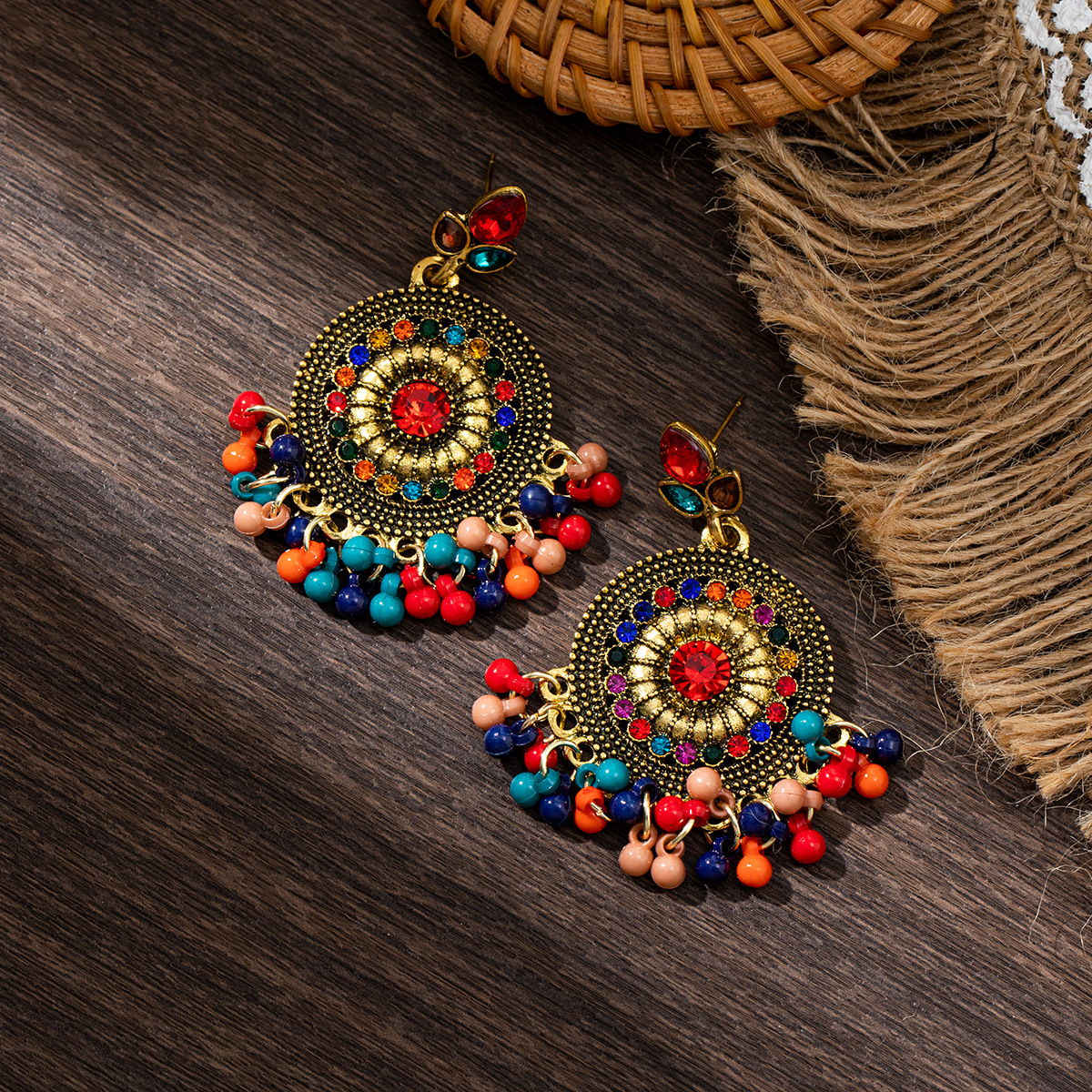 Aliexpress accessories: European and American fashion bell tassel earrings, Bohemian alloy personalized stud earrings, earrings and earrings for women Application Scenario