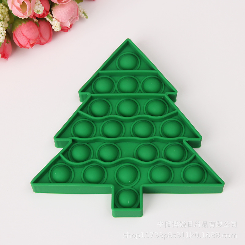 Cross-Border New Christmas Series Rodent Control Pioneer Silicone Toys I Am A Master Pressing Bubbles Decompression Puzzle Toys Application Scenario