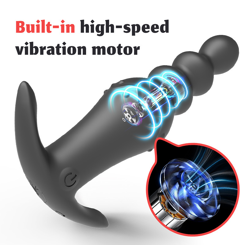 Cross-border electric sex vibration massage silicone vibration anal plug for men and women, wireless remote control prostate details Picture