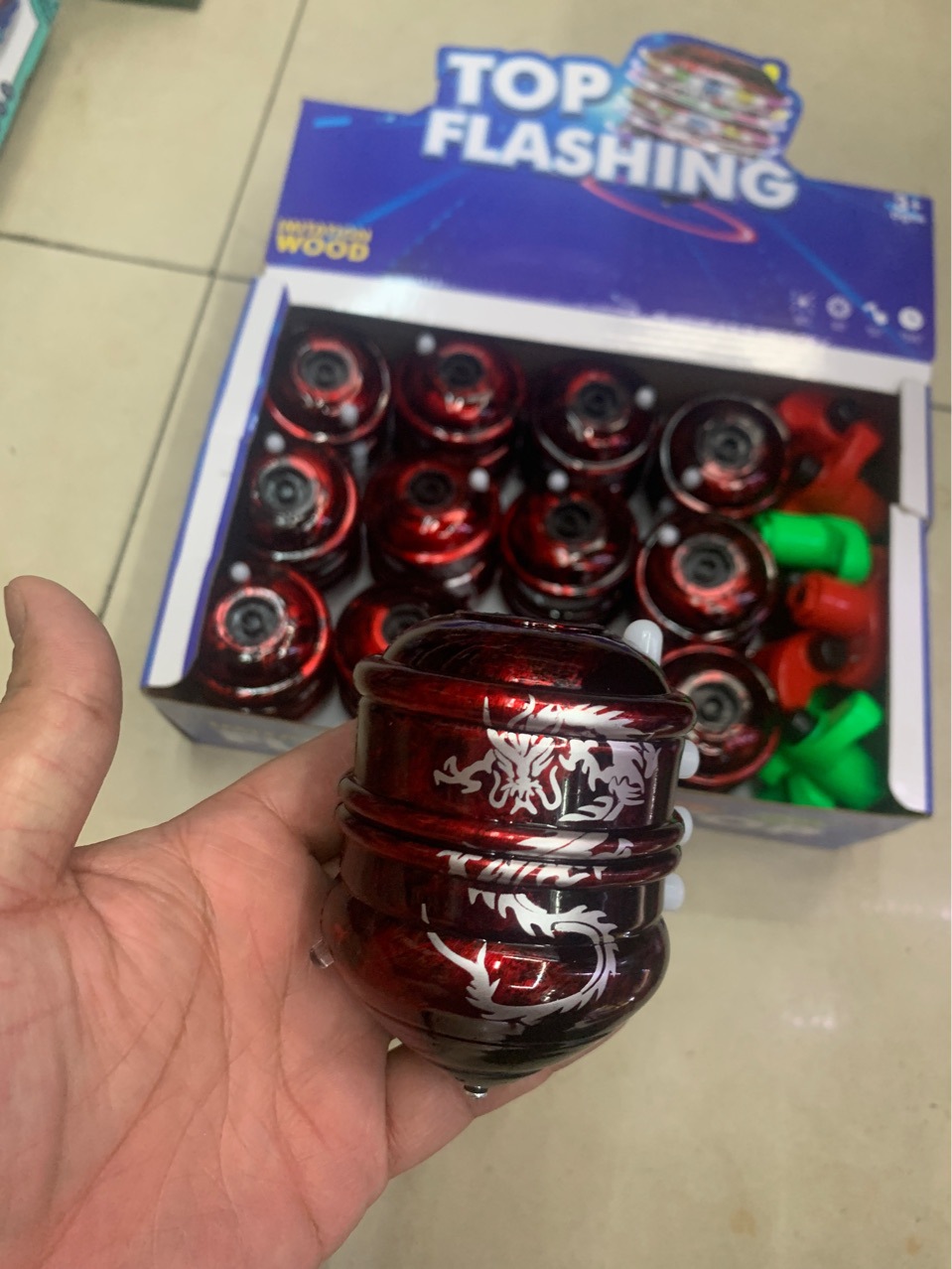 新款仿古铜音乐陀螺发闪光儿童玩具新款地摊夜市热销批发光小礼品