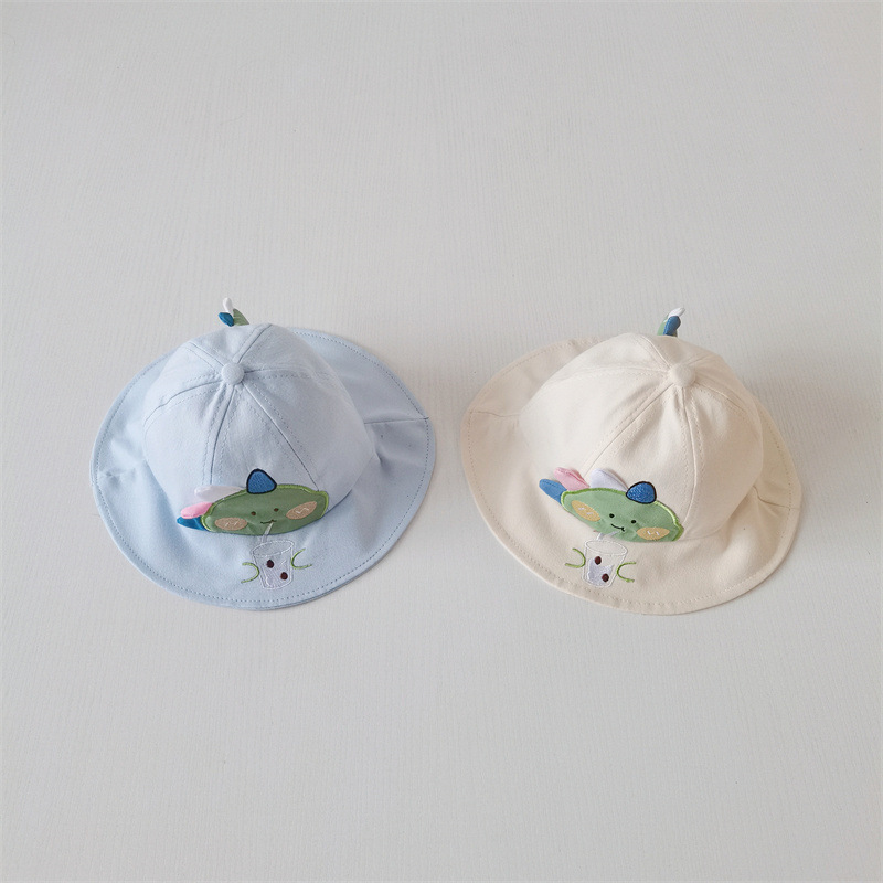 宝宝春秋渔夫帽男女儿童新款可爱小恐龙透气盆帽婴儿户外遮阳帽子详情7