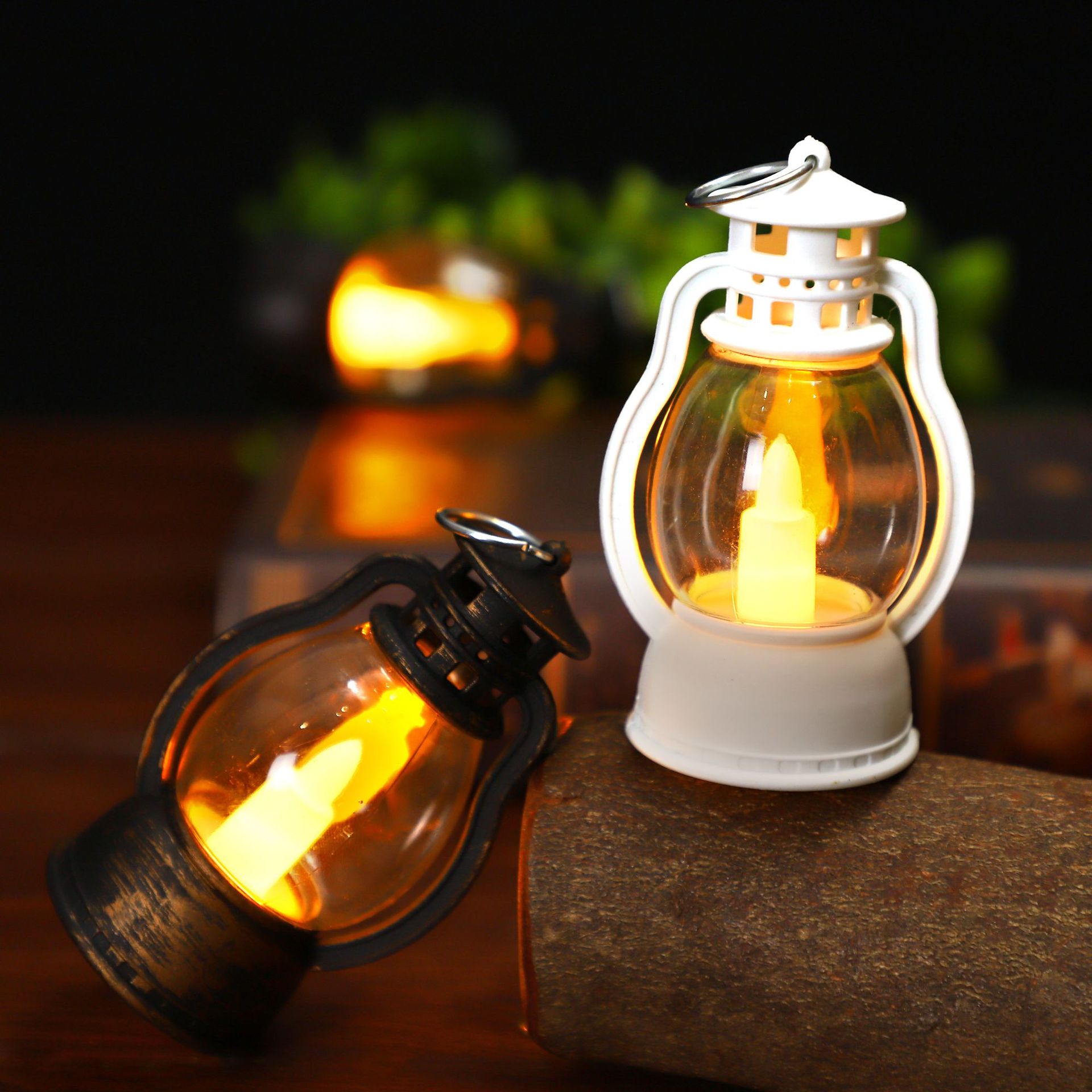 创意复古马灯LED煤油灯热卖道具跨境圣诞蜡烛装饰亚马逊爆款夜灯