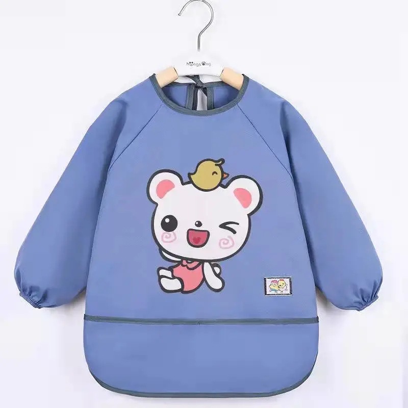 Baby cover, waterproof, infant feeding bib, reversible dressing, men's and women's apron, dirt-proof, kindergarten feeding bib, thin style Application Scenario