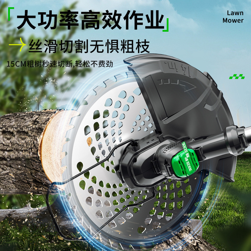 The new cross-border backpack lawn mower, electric lawn mower, brush cutter, long endurance, handheld brushless, high-power garden details Picture