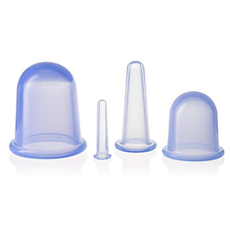 Factory stock: 4-piece set of silicone cupping cups, cupping device, vacuum moisture-absorbing massage cup, body 4-piece set
