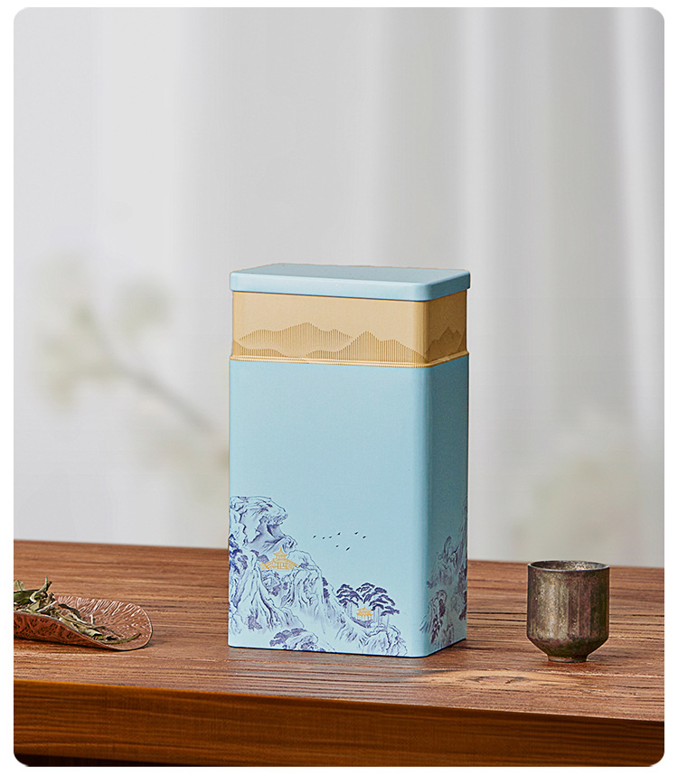 New tea canister, 2.5 jin for black tea and green tea, universal tea tin box, tinplate sealed metal can, empty can pic 8