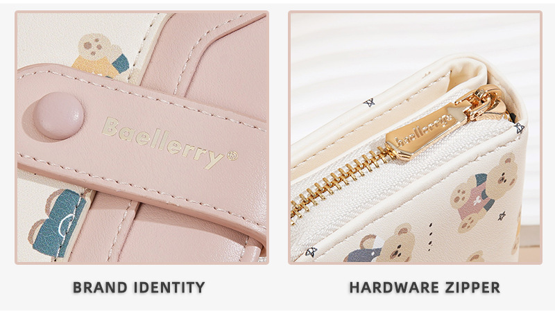 新款女士钱包短款拉链高级感学生钱夹多卡位跨境女式轻奢零钱包女详情3