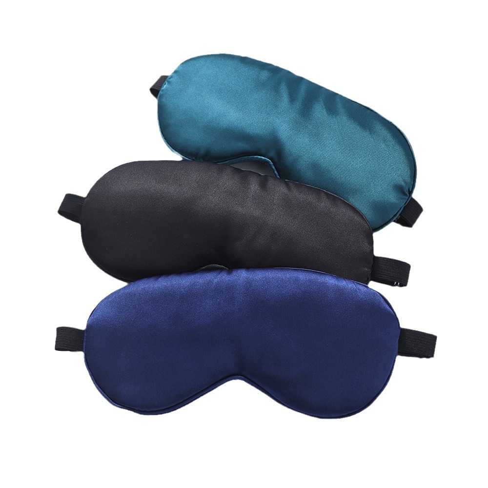 Reversible Silk Eye Mask Mulberry Silk Shade Sleep Ice Eye Mask Ice Pack Eye Protector Adjustable Elastic Band Item Picture