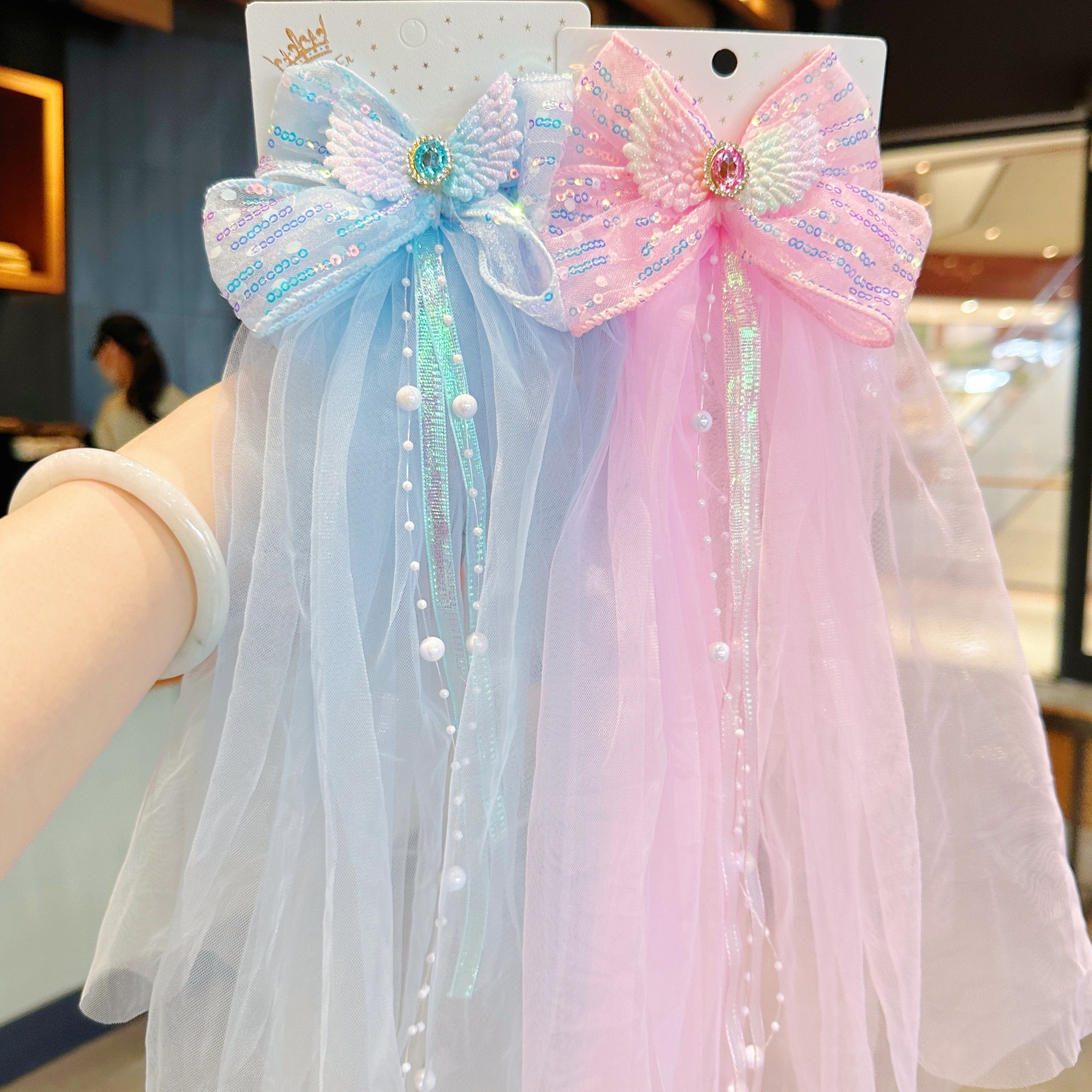 Children's Hairpin Korean New Cute Princess Wings Drape Hairpin Korean Version Delicate Little Girl Children Hair Accessories details Picture