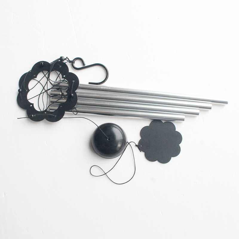 Metal Plum Iron Sheet Wind Chime Pendant Creative Black Aluminum Pipe Wind Chime Pendant Courtyard Garden Decoration Cross-Border Application Scenario